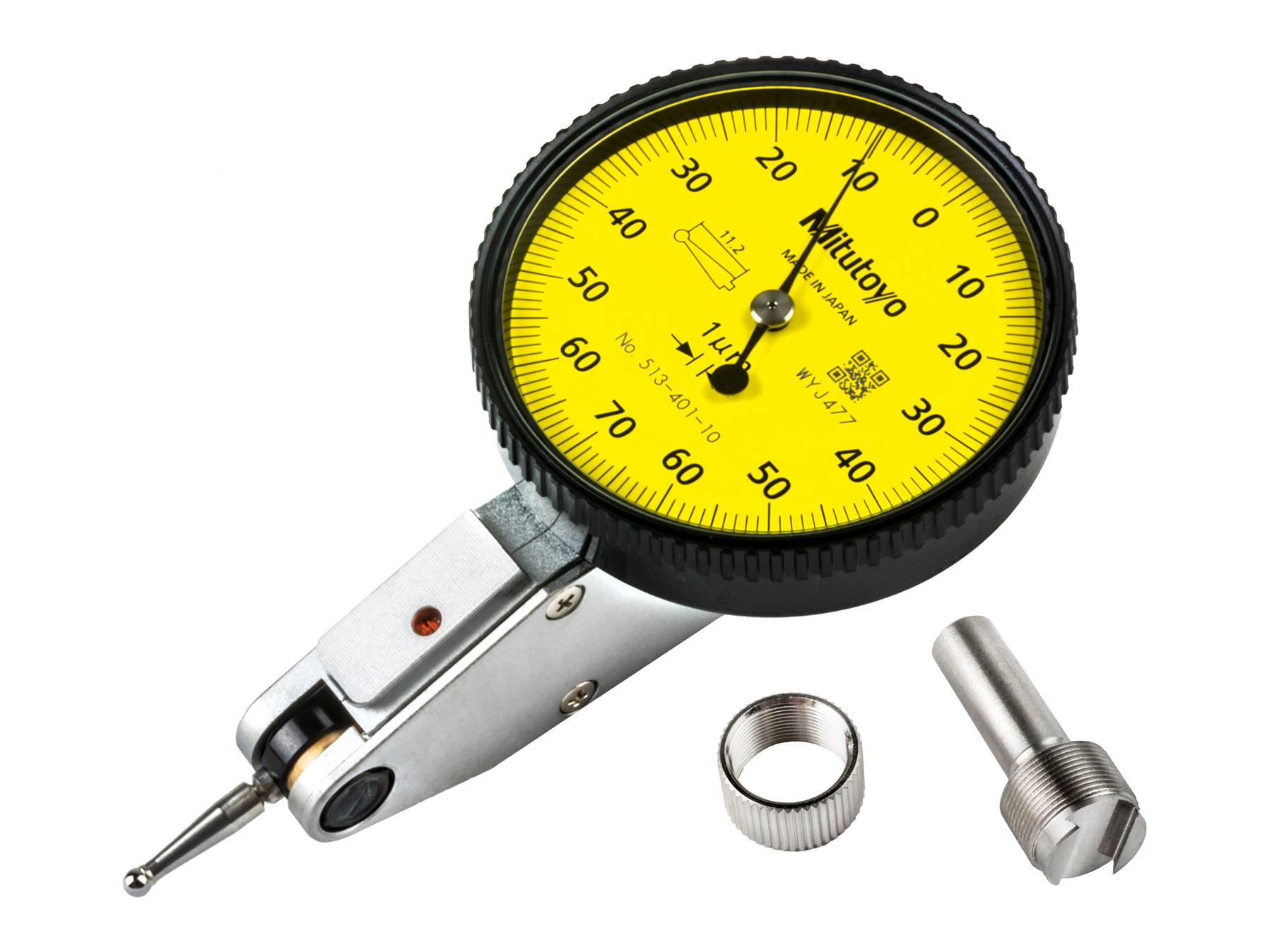 Mitutoyo, 513-401-10H, DIAL TI, STANDARD, 0.14 MM, 0.001 MM GRAD, YELLOW DIAL