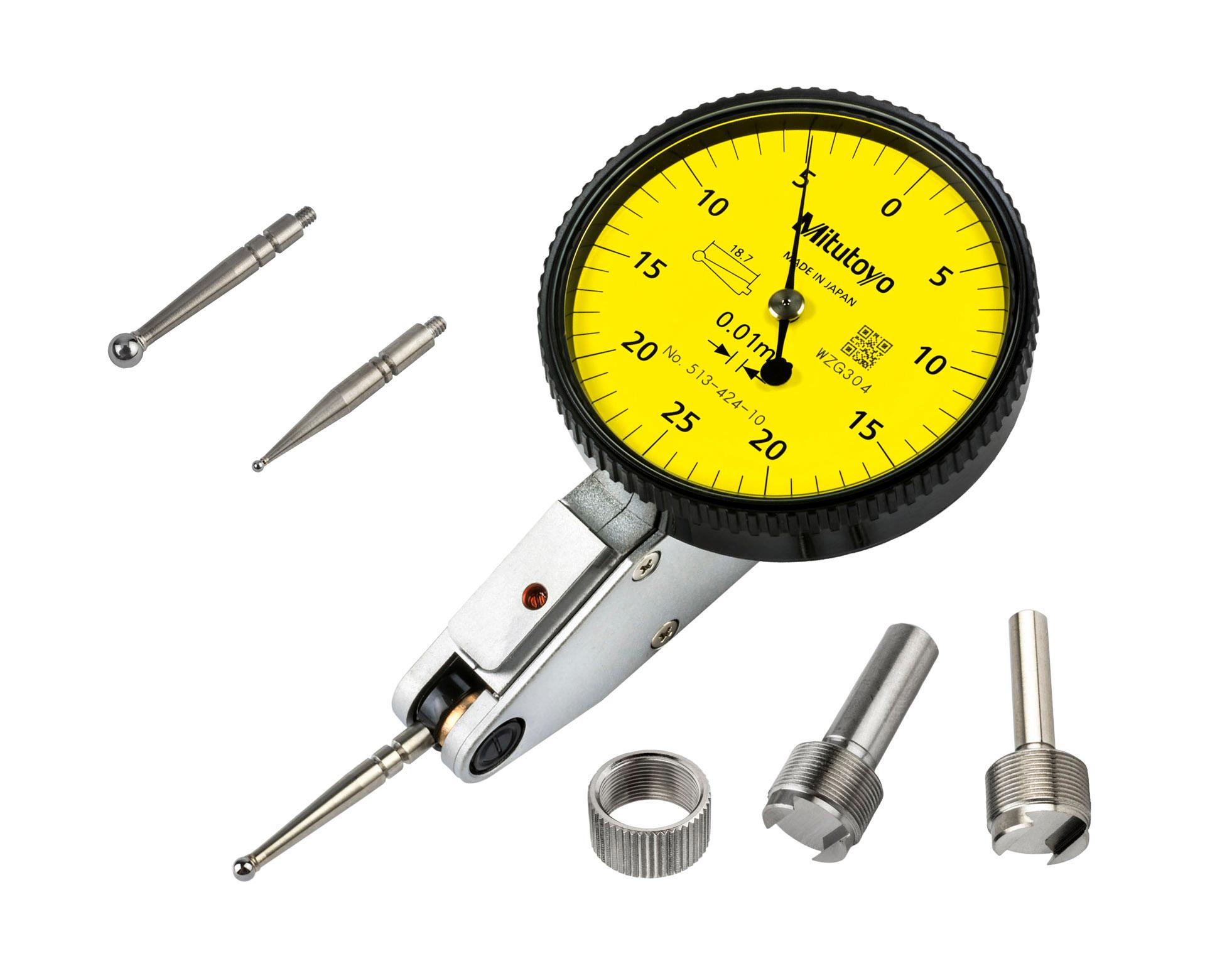 Mitutoyo, 513-424-10A, DIAL TI, MID SET, STANDARD, 0.5 MM, 0.01MM GRAD, YELLOW DIAL
