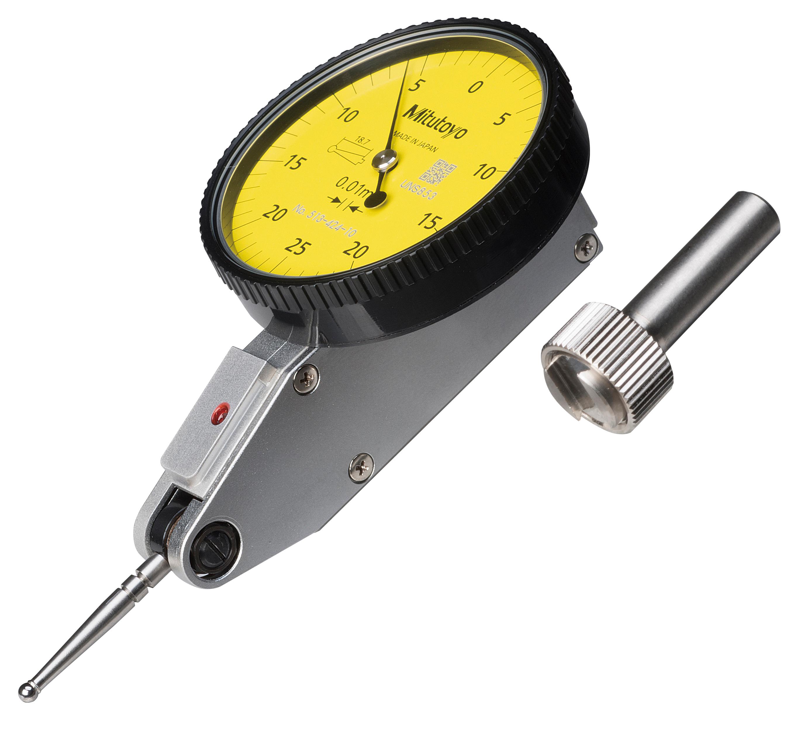 Mitutoyo, 513-424-10E, DIAL TI, BASIC SET, STANDARD, 0.5 MM, 0.01MM GRAD, YELLOW DIAL