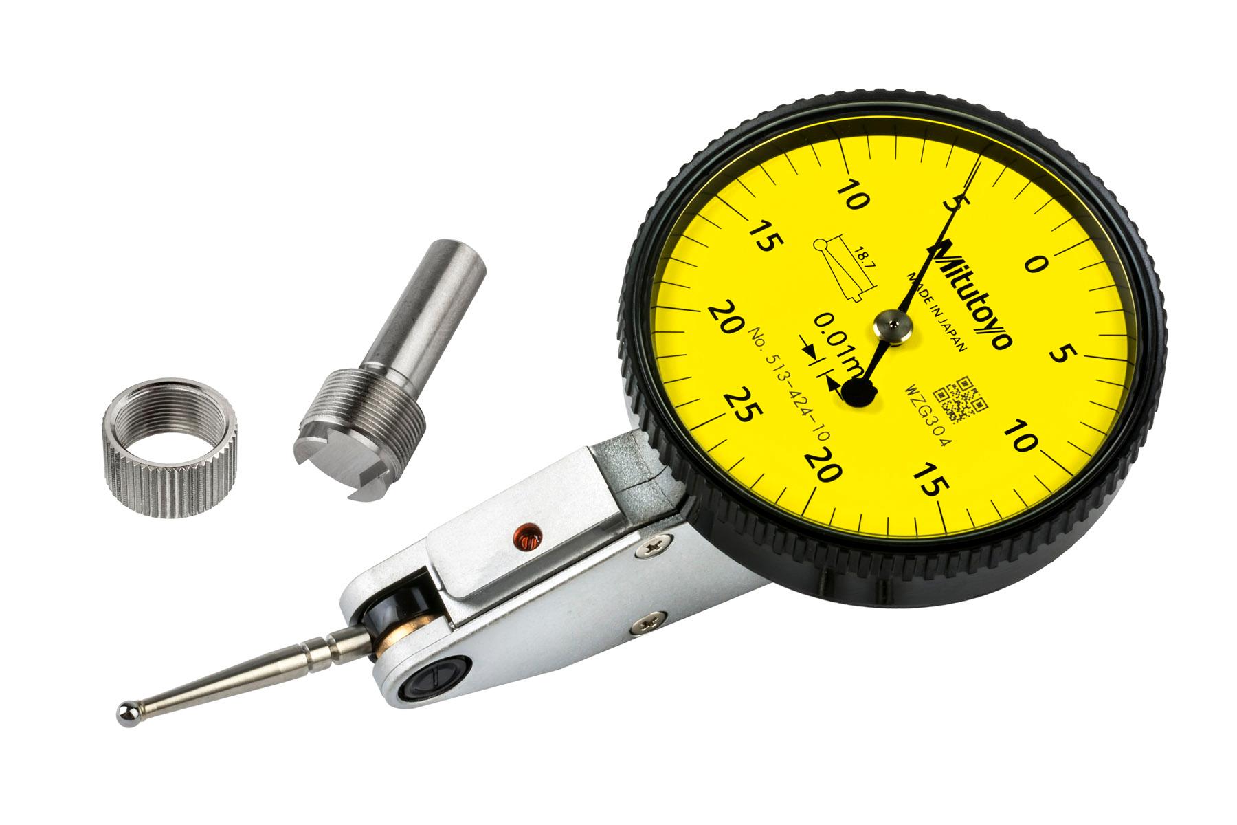 Mitutoyo, 513-424-10H, DIAL TI, STANDARD, 0.5 MM, 0.01MM GRAD, YELLOW DIAL