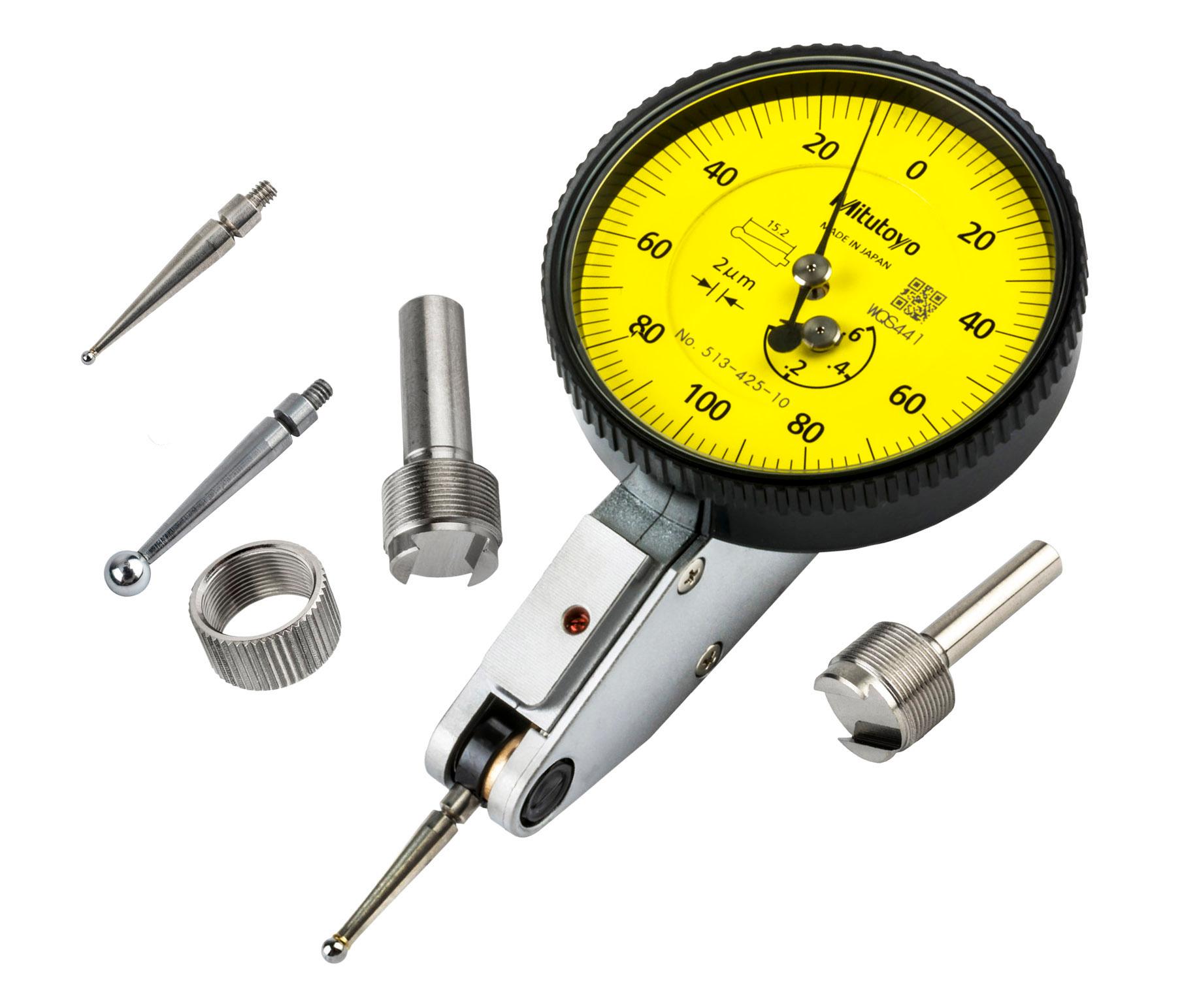 Mitutoyo, 513-425-10A, DIAL TI, MID SET, STANDARD, 0.6 MM, 0.002 MM GRAD, YELLOW DIAL