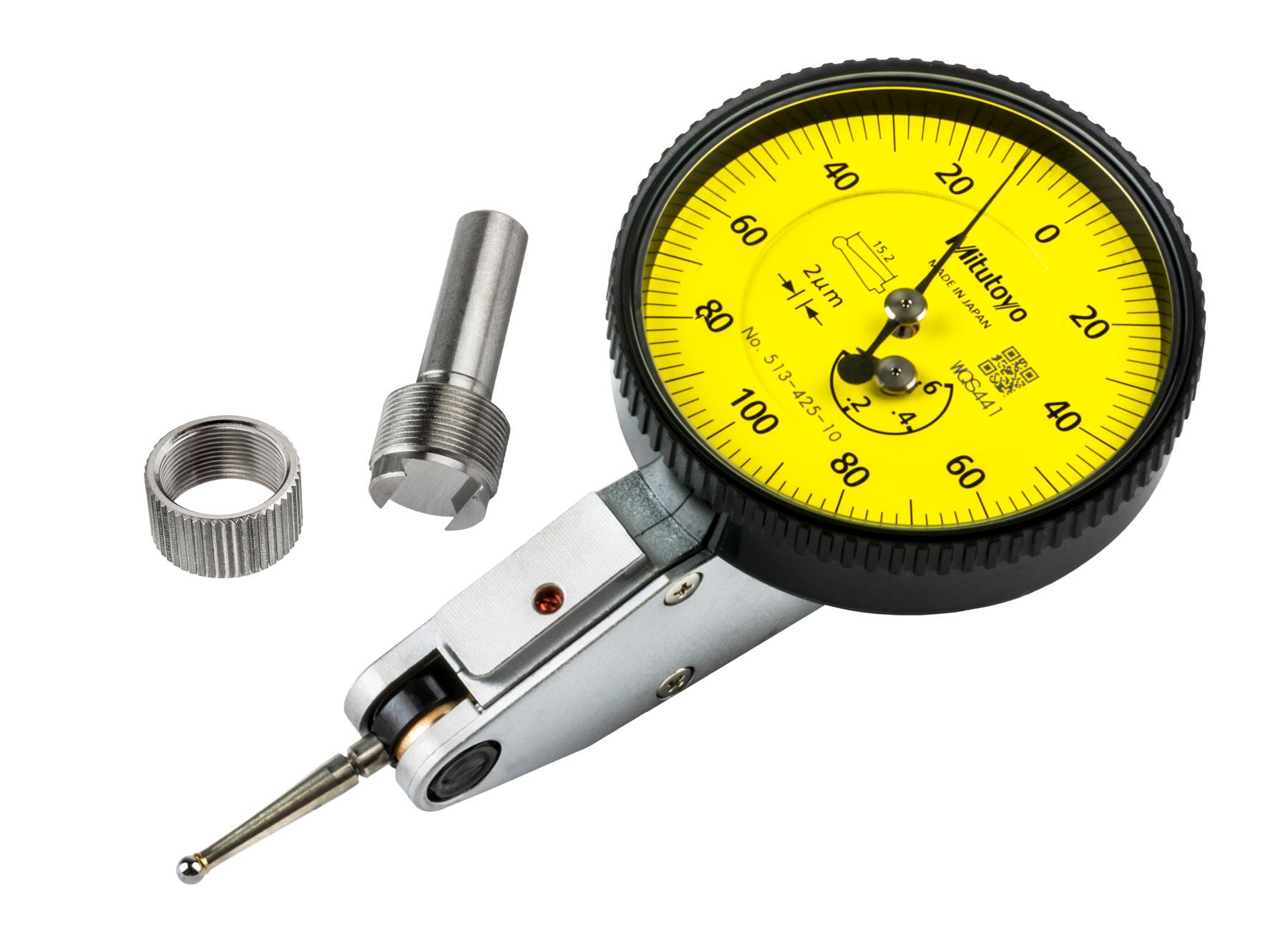 Mitutoyo, 513-425-10H, DIAL TI, STANDARD, 0.6 MM, 0.002 MM GRAD, YELLOW DIAL