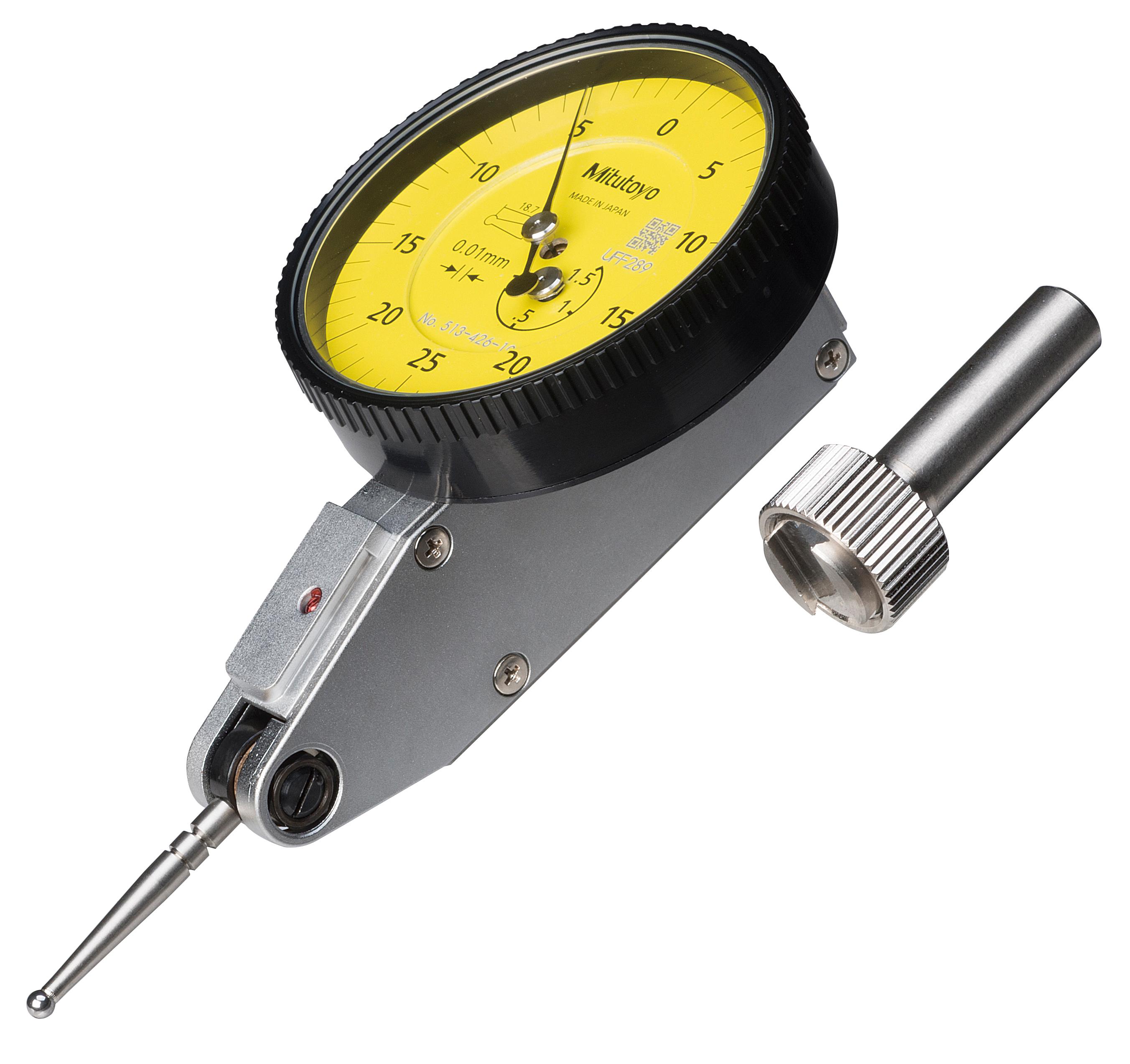 Mitutoyo, 513-426-10E, DIAL TI, BASIC SET, STANDARD, 1.5 MM, 0.01 MM GRAD, YELLOW DIAL