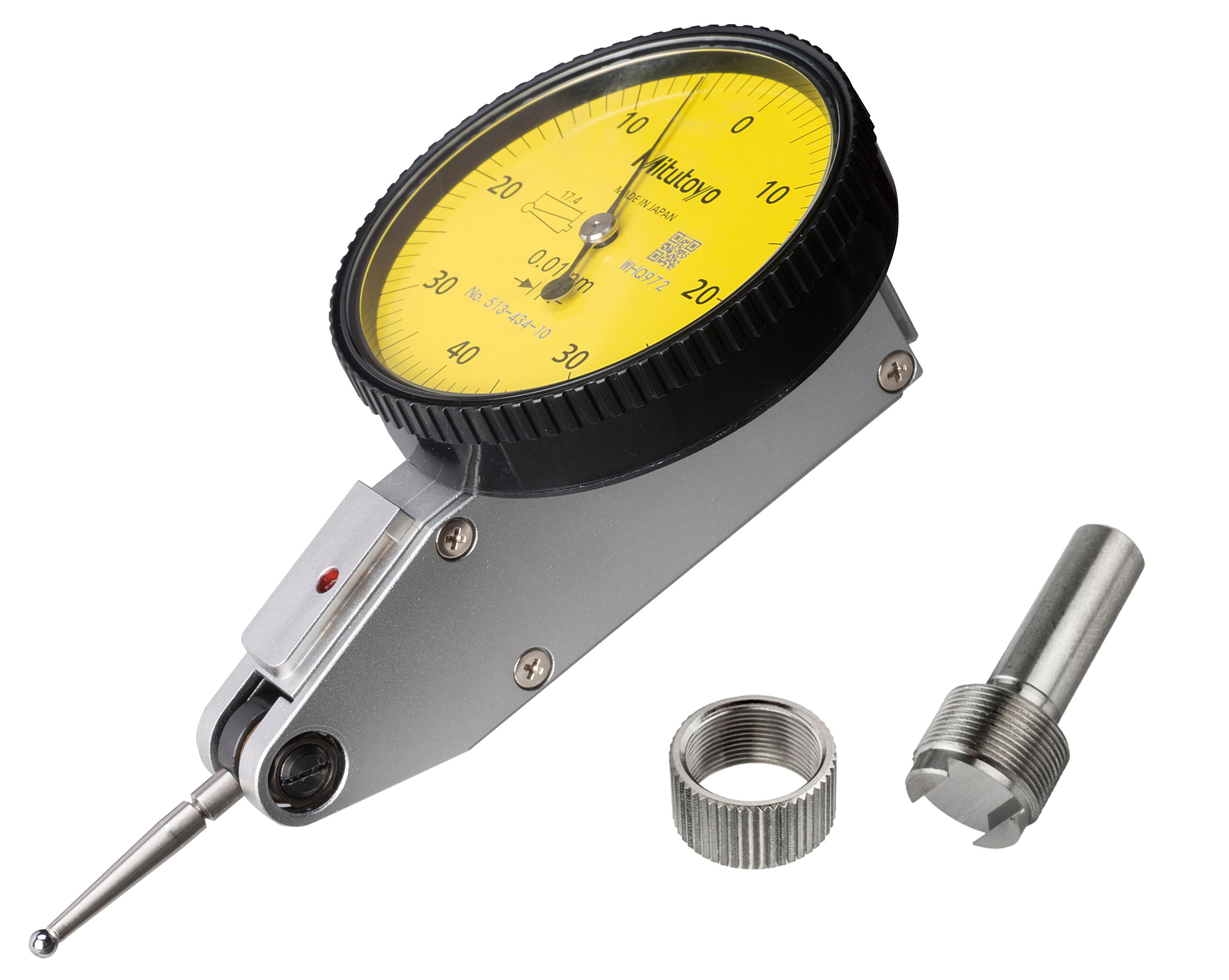 Mitutoyo, 513-434-10H, DIAL TI, STANDARD, 0.8 MM, 0.01 MM GRAD, YELLOW DIAL