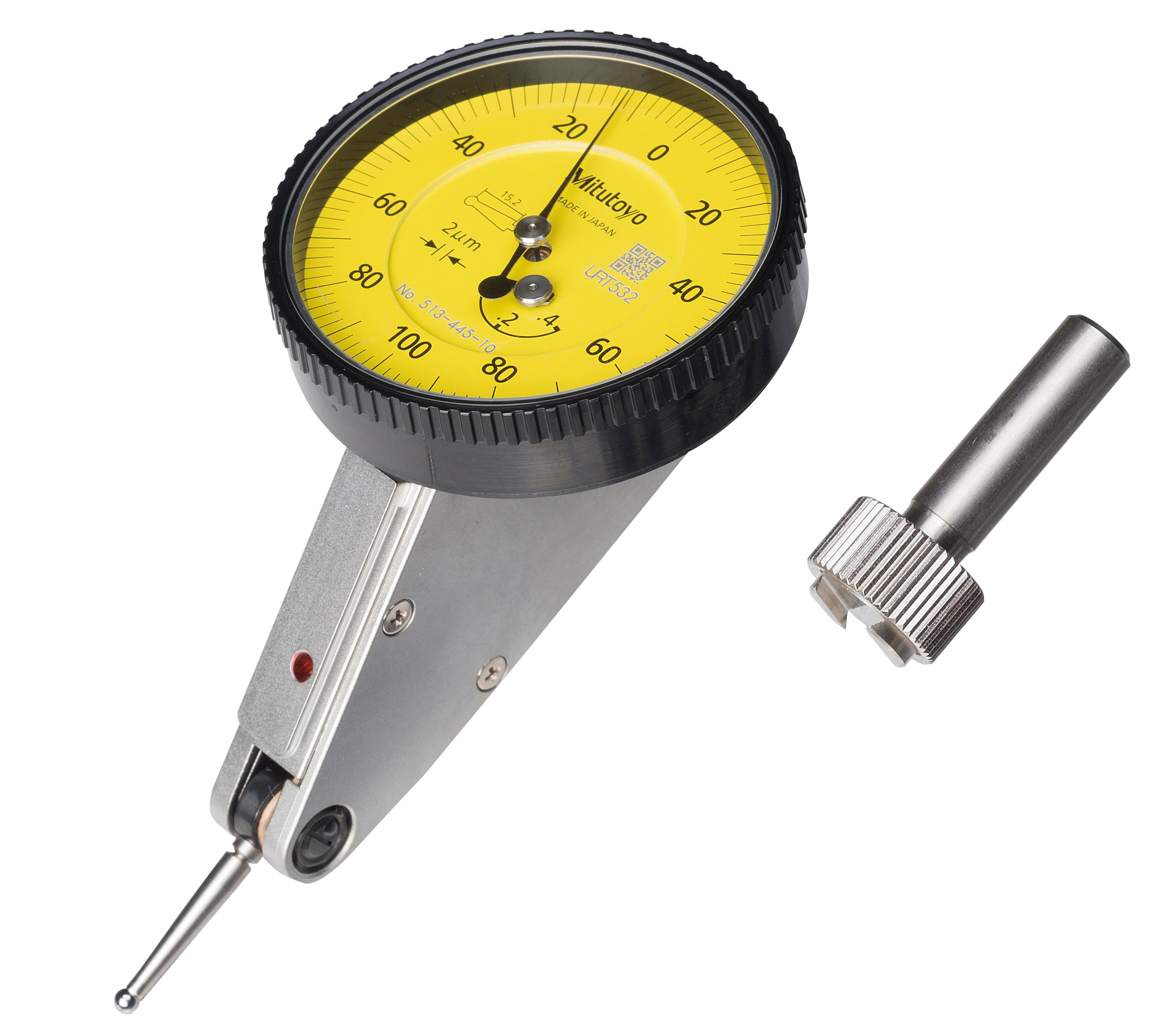 Mitutoyo, 513-445-10E, DIAL TI, BASIC SET, TILTED, 0.4 MM, 0.002 MM GRAD, YELLOW DIAL