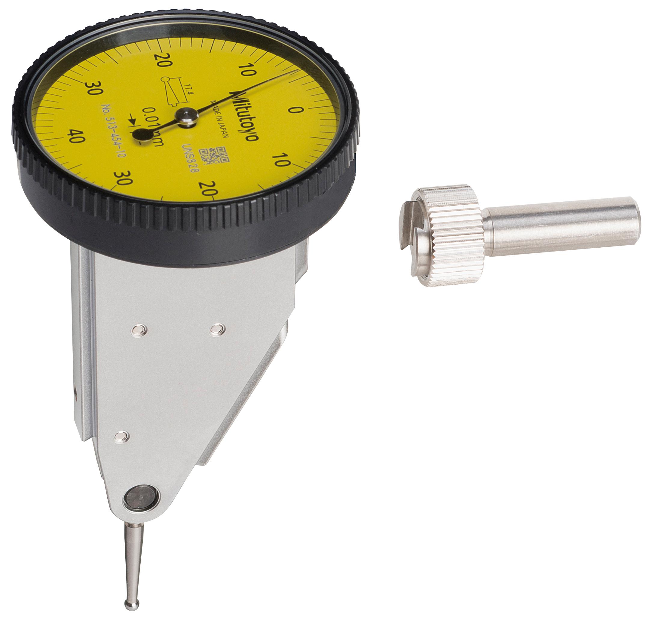 Mitutoyo, 513-454-10E, DIAL TI, BASIC SET, VERTICAL, 0.8 MM, 0.01 MM GRAD, YELLOW DIAL