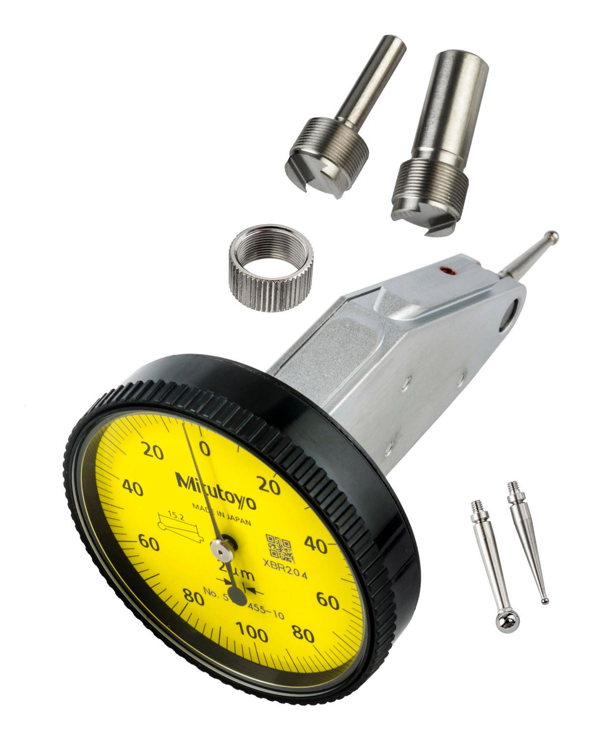 Mitutoyo, 513-455-10A, DIAL TI, MID SET, VERTICAL, 0.2 MM, 0.002 MM GRAD, YELLOW DIAL