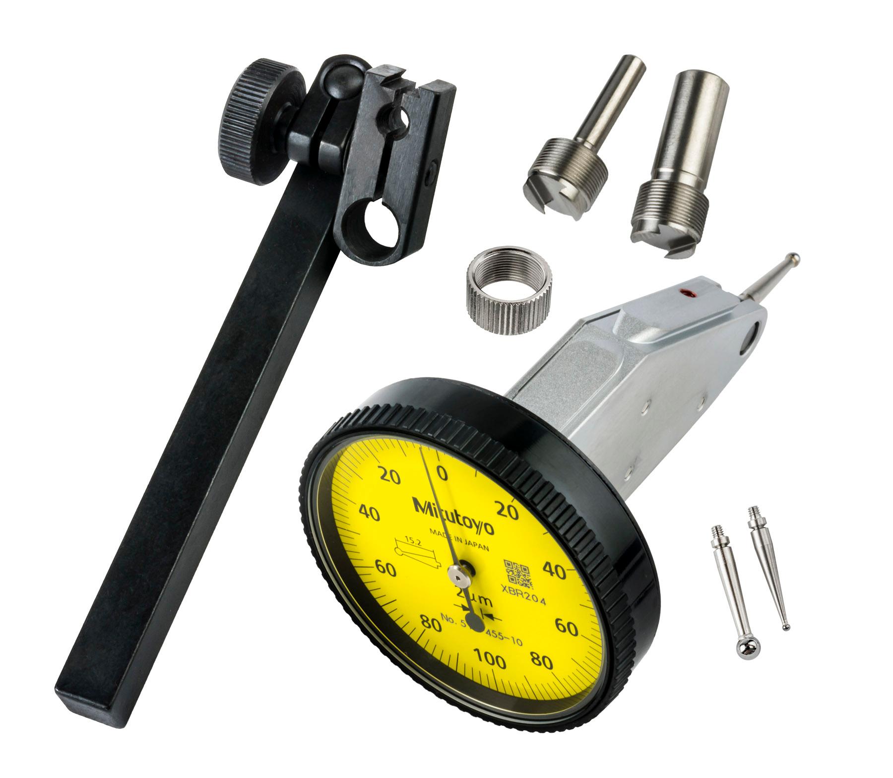 Mitutoyo, 513-455-10T, DIAL TI, FULL SET, VERTICAL, 0.2 MM, 0.002 MM GRAD, YELLOW DIAL