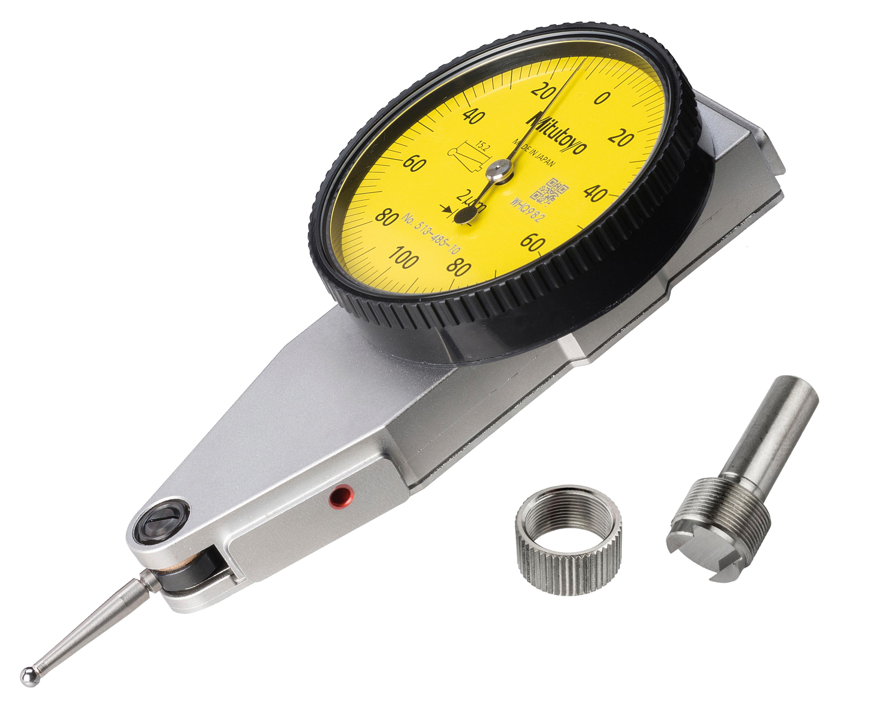 Mitutoyo, 513-485-10H, DIAL TI, HORIZONTAL, 0.2 MM, 0.002 MM GRAD, YELLOW DIAL