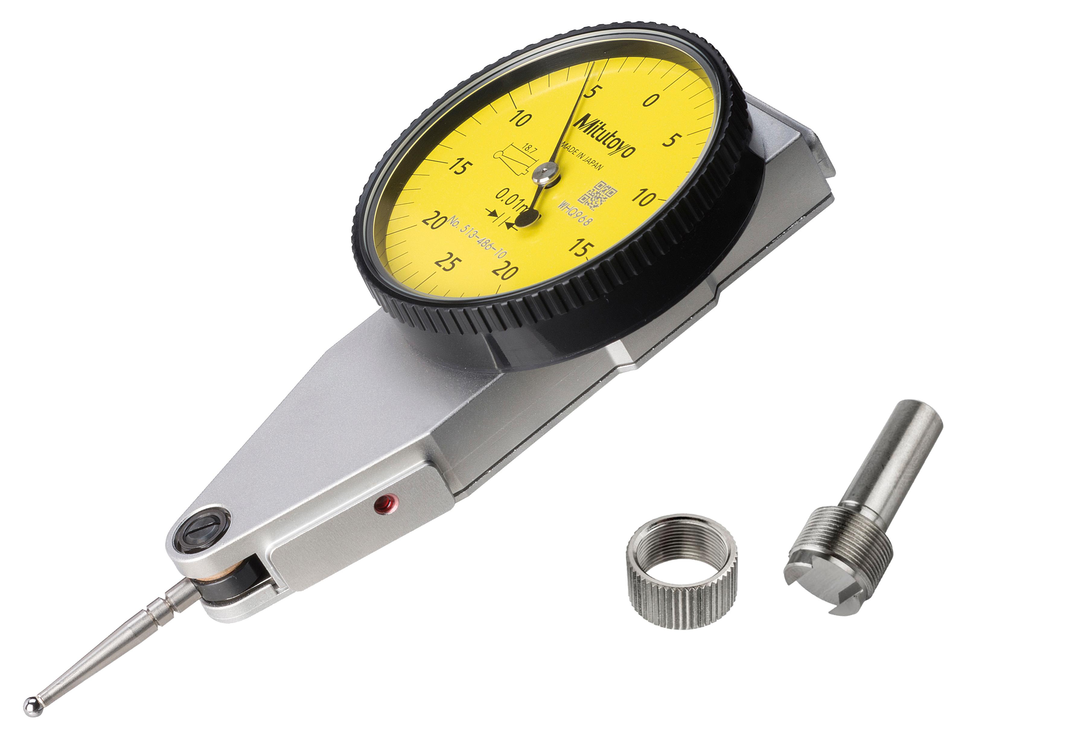 Mitutoyo, 513-486-10H, DIAL TI, HORIZONTAL, 0.5 MM, 0.01MM GRAD, YELLOW DIAL