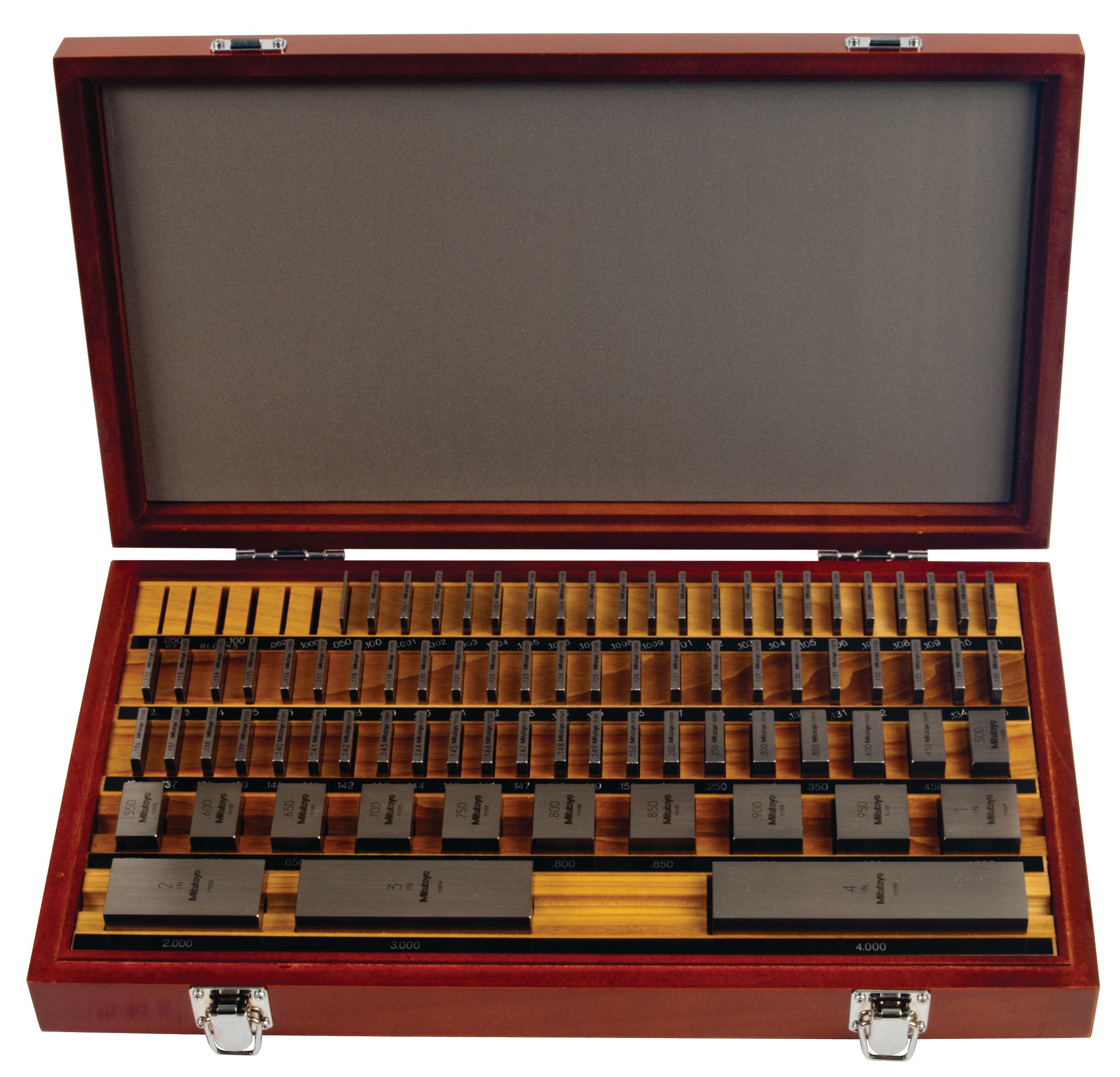 Mitutoyo, 516-401-26, 81PC SET IN, SQUARE, STEEL, ASME 00