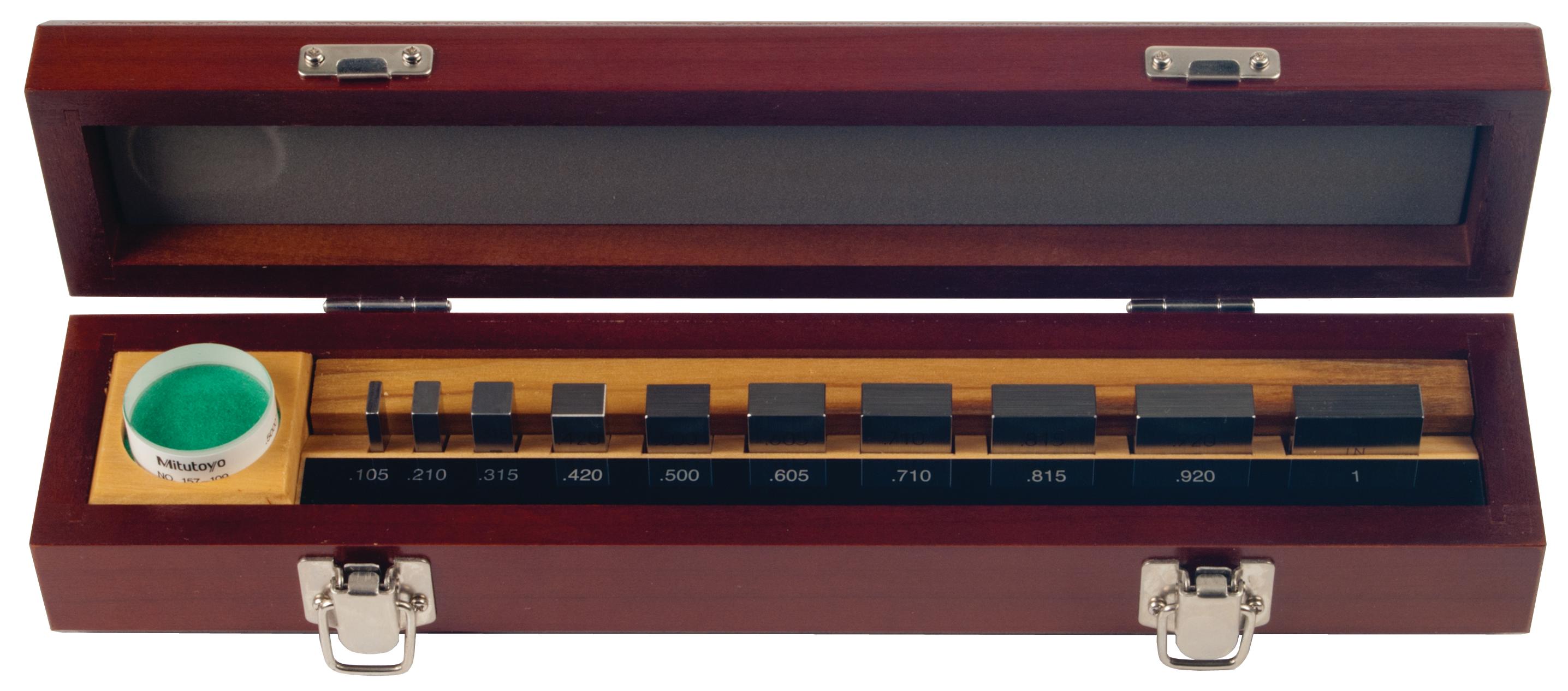 Mitutoyo, 516-922-26, Micrometer inspection gage block set, micro checker(holder only), inch/metric