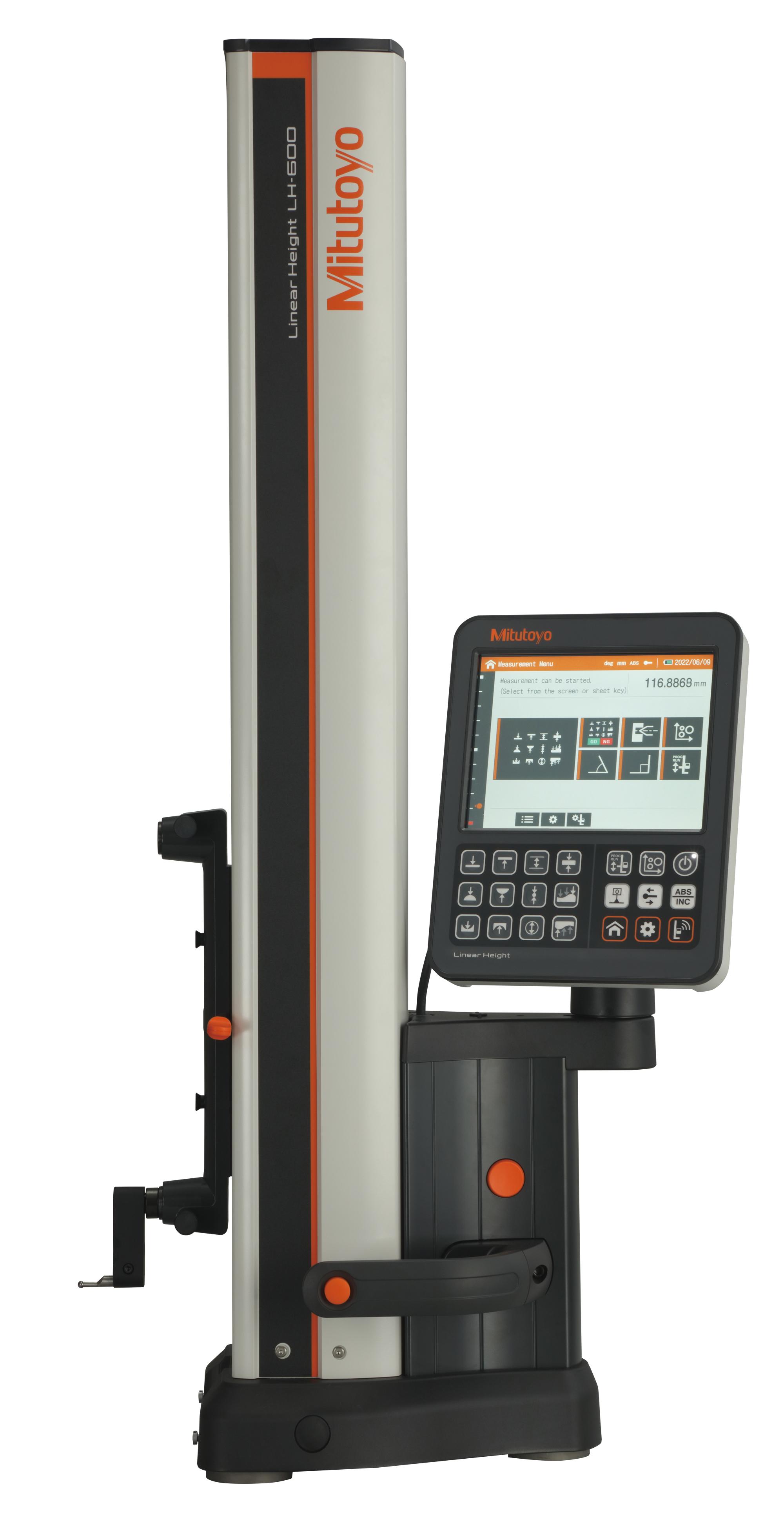 Mitutoyo, 518-361-13, Linear Height, High Performance 2D Measurement System, w/power grip, LH-600EG, 0-38 In (24 In)/0-977mm(600mm) range(stroke), .000001 In-.001 In/.1-.0001mm selectable resolution, 