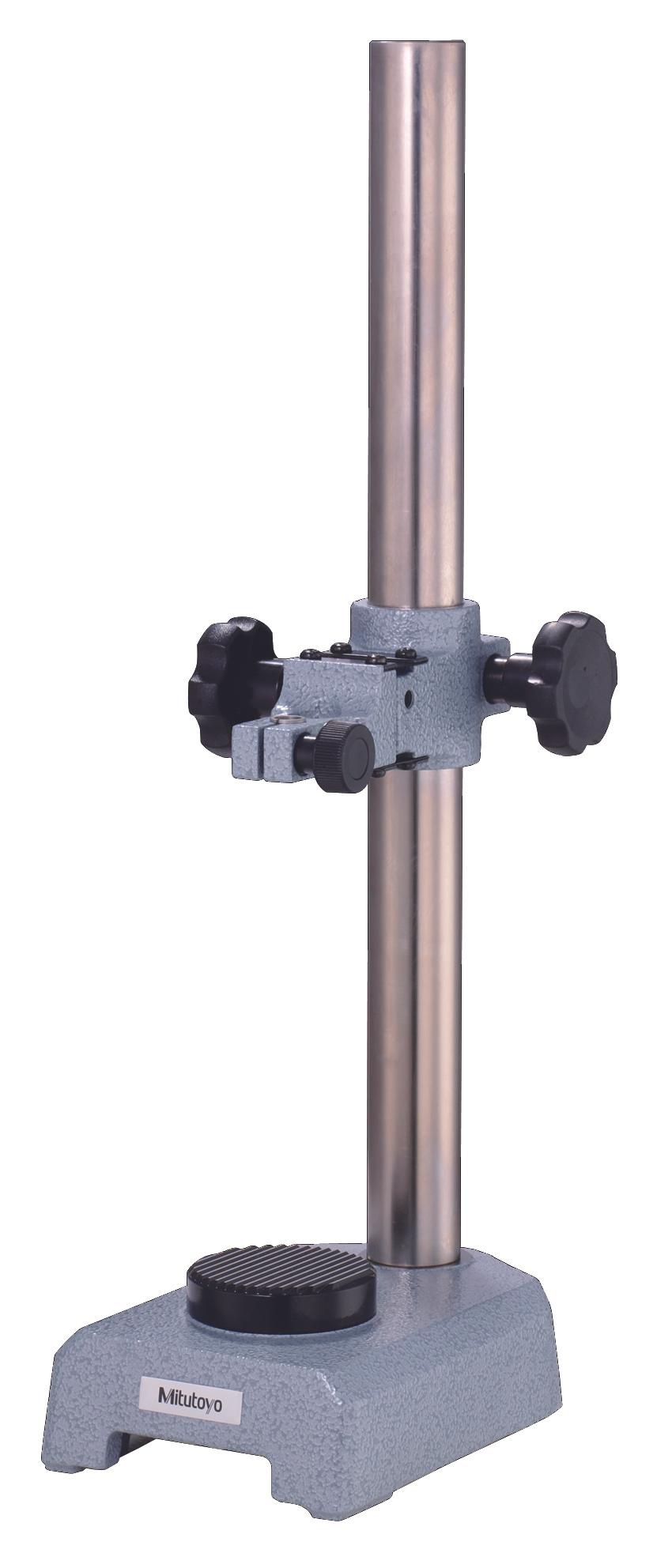 Mitutoyo, 519-109-10, Gage Stand, For Indicators and Linear Gages, 3/8 in and 8mm Stem Hole Diameters, Serrated Anvil