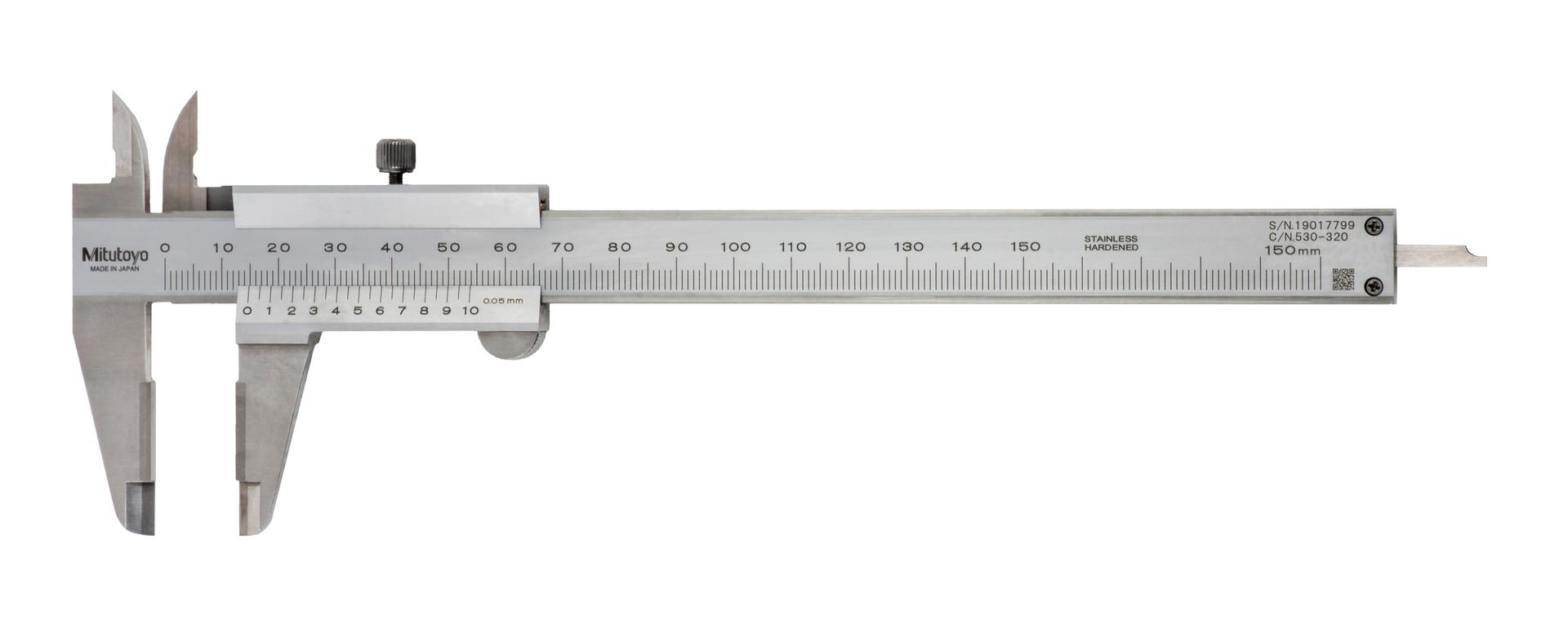 Mitutoyo, 530-320, VERNIER CAL, 150MM, OD CARBIDE JAWS