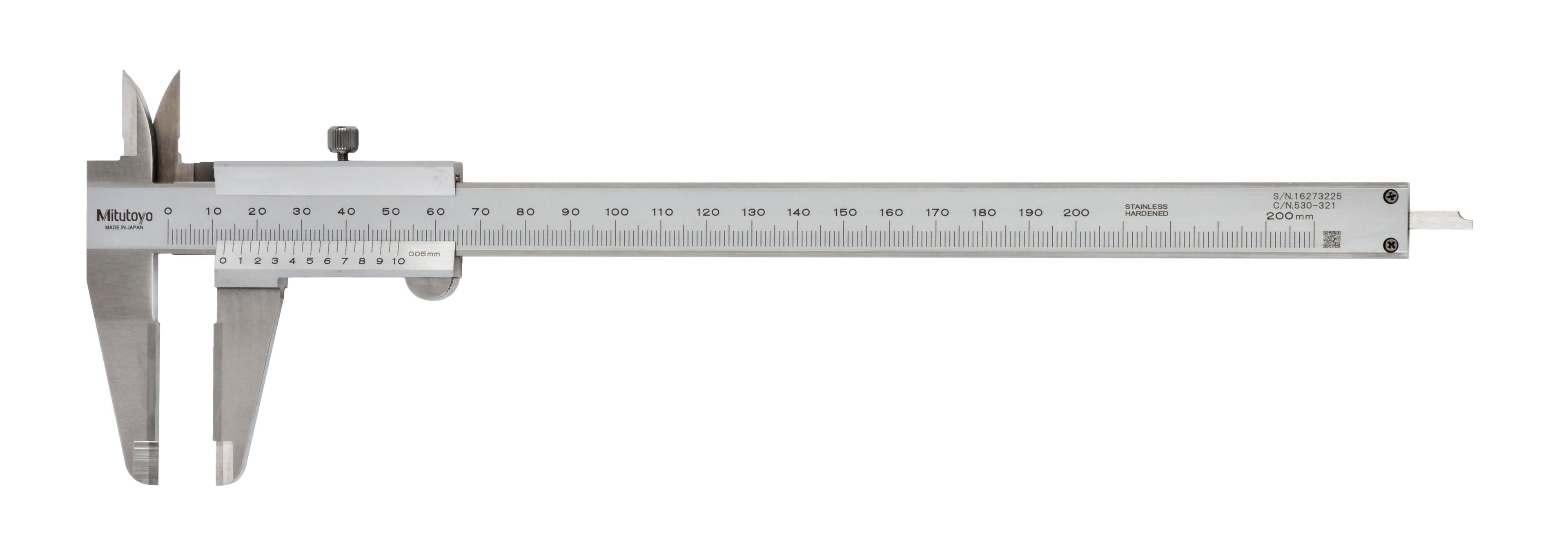 Mitutoyo, 530-321, VERNIER CAL, 200MM, OD CARBIDE JAWS