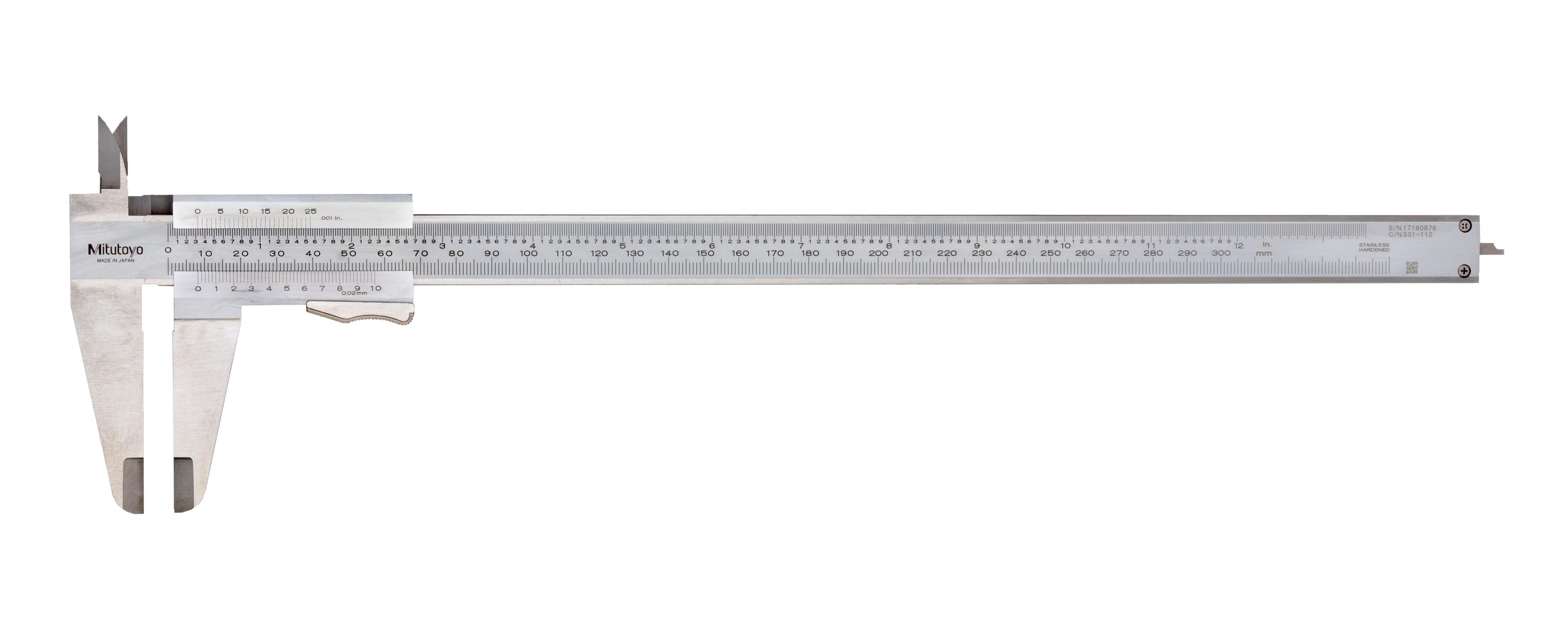 Mitutoyo, 531-112, VERNIER CALIPER, 300MM/12 In TH CLAMP