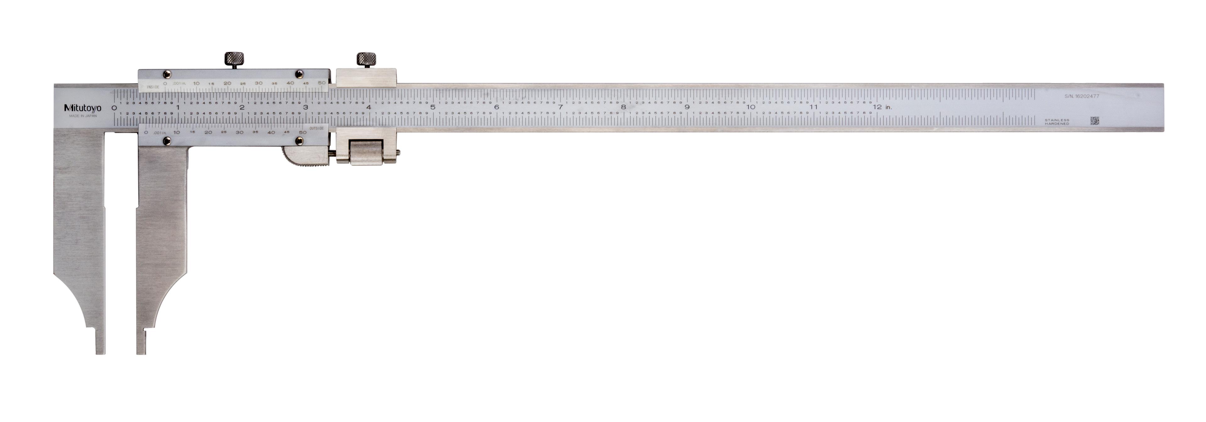 Mitutoyo, 534-117, VERNIER CALIPER, LONG JAW, 12 In
