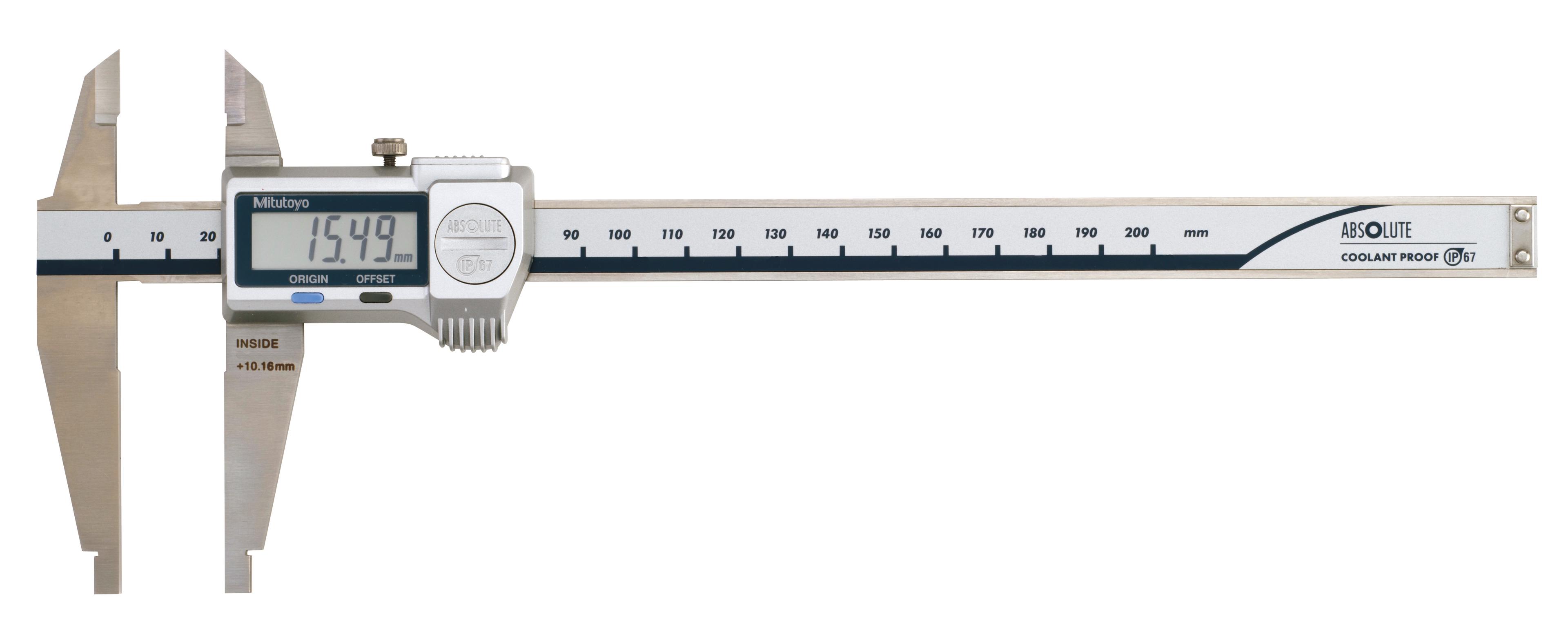 Mitutoyo, 551-301-20, DIGIMATIC CALIPER 0-200MM CDN-P20PMX, NIB JAWS, IP67