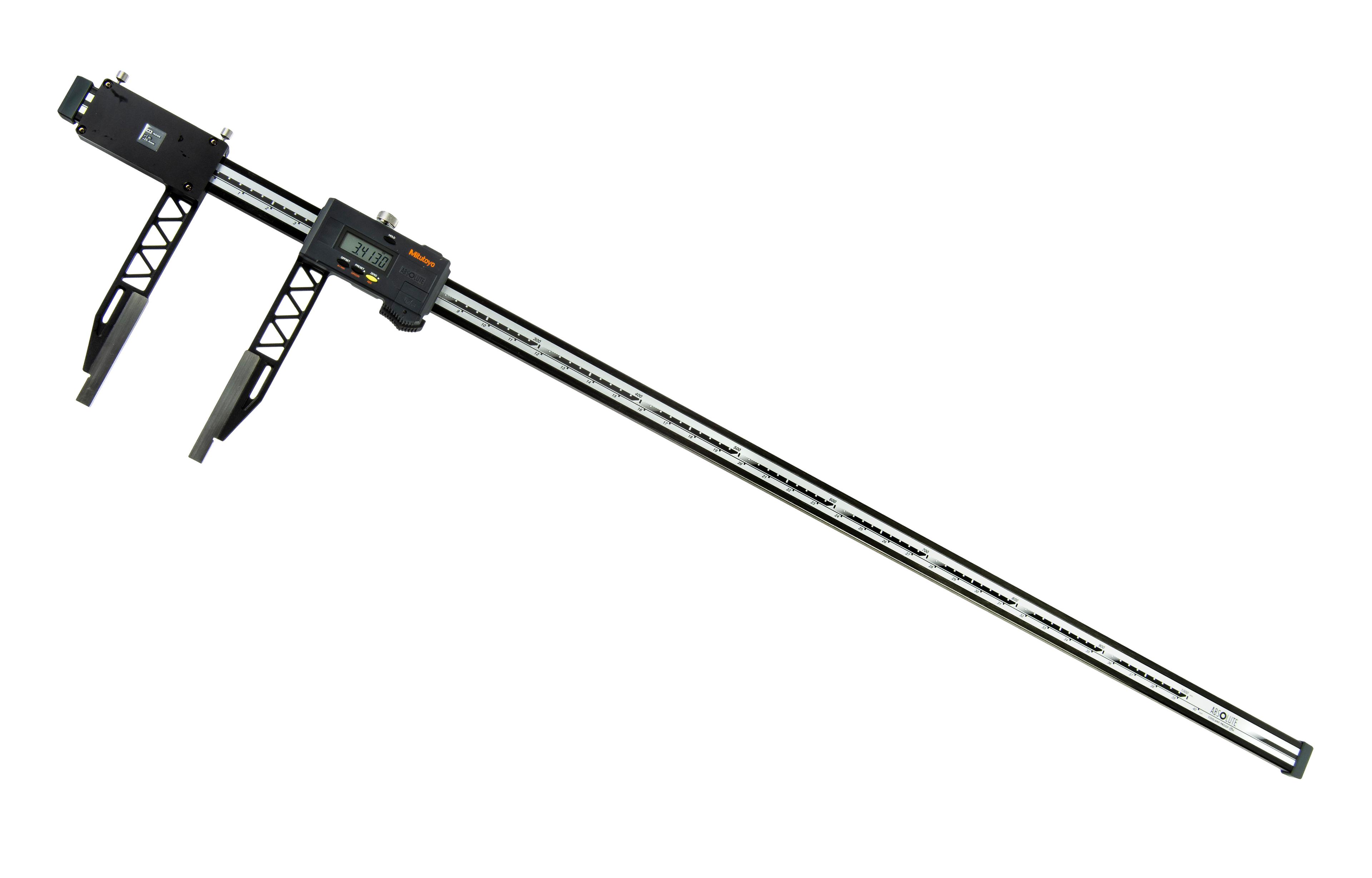 Mitutoyo, 552-162-10, DIGIMATIC CARBON-FIBER CALIPER, WITH OPTIONAL JAW ATTACHMENTS CFC-40 InGL, LONG JAW 7.9 In