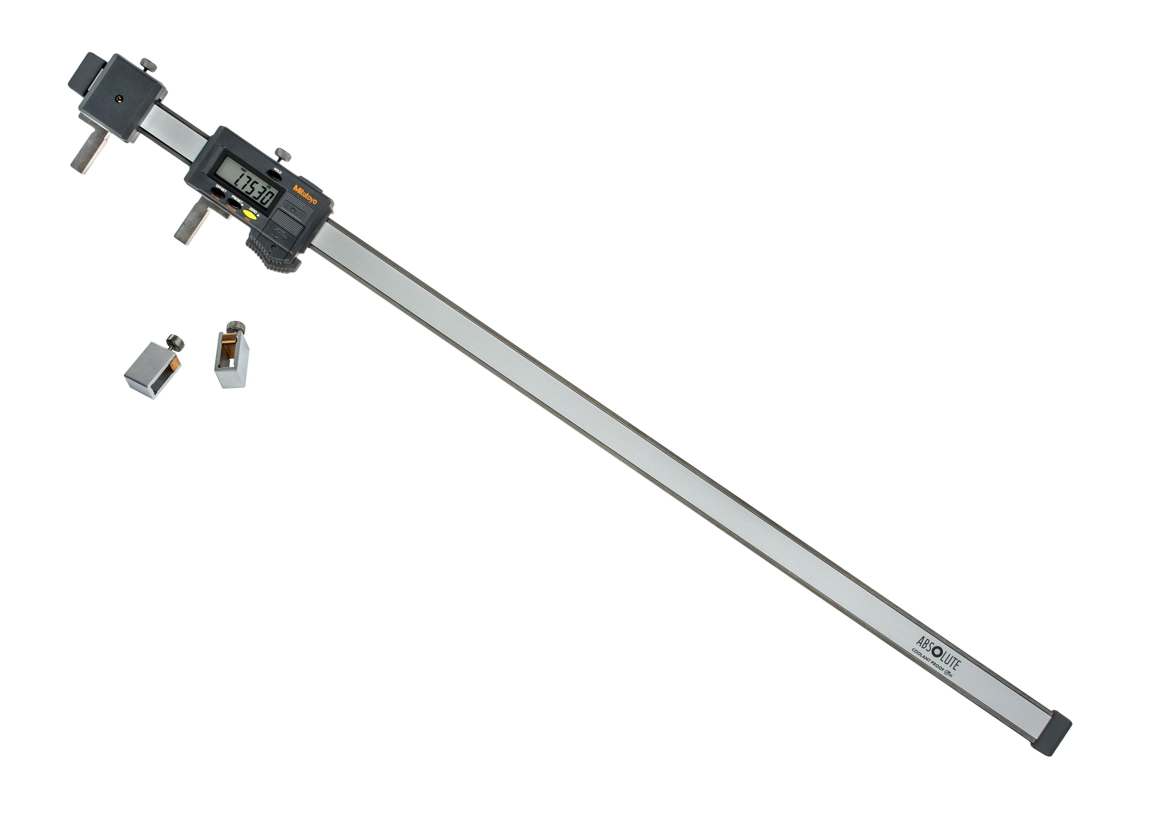 Mitutoyo, 552-192-10, ABSOLUTE Coolant-Proof Carbon-Fiber Caliper, 24 In/600mm range, .002 In accuracy, 725g