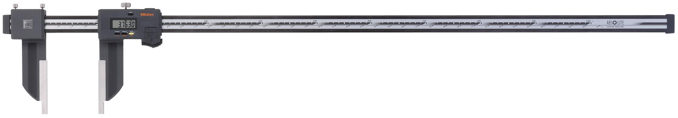Mitutoyo, 552-314-10, 0 (1)-40 In/0 (20)-1000mm, .0005 In/0.01mm, IP66 ABSOLUTE Digimatic Carbon Fiber Caliper,  With SPC Data Output, No Depth Bar, Optional Jaw Attachments