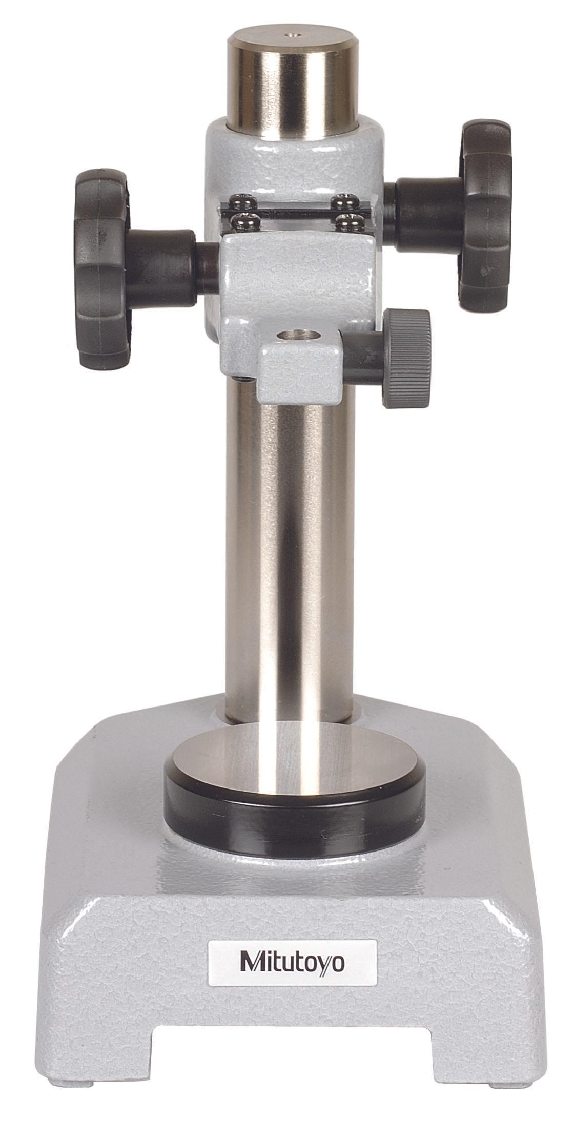 Mitutoyo, 7002-10, Gage Stand, For Indicators and Linear Gages, 3/8 in and 8mm Stem Hole Diameters, Flat Anvil