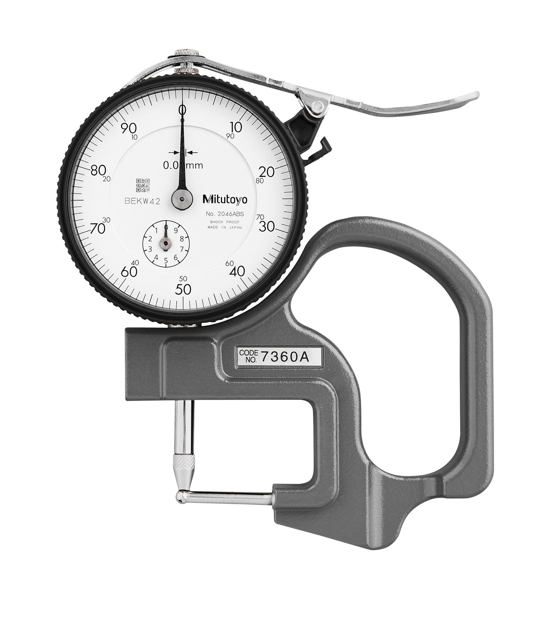 Mitutoyo, 7360A, Dial Thickness Gage, 0-10mm, 0.01mm