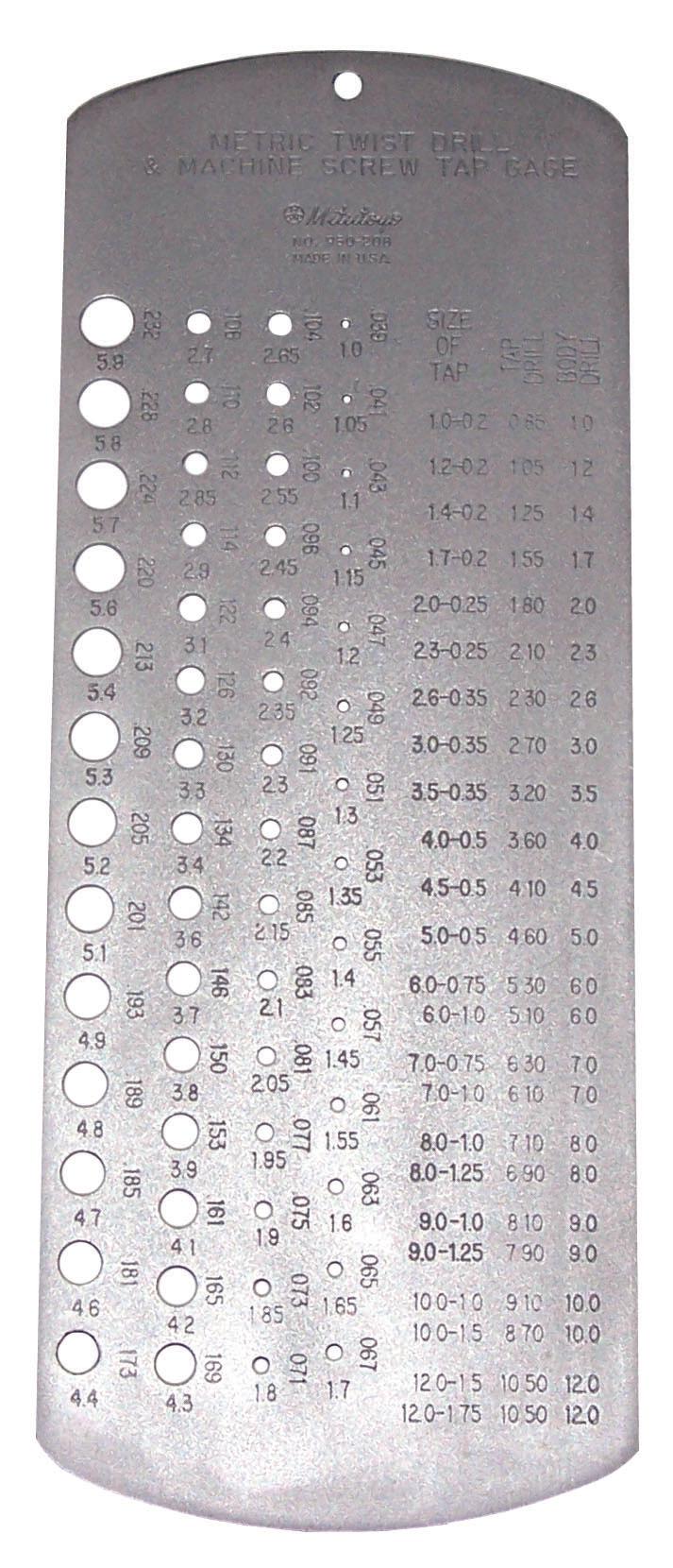 Mitutoyo, 950-208, DRILL GAGE
