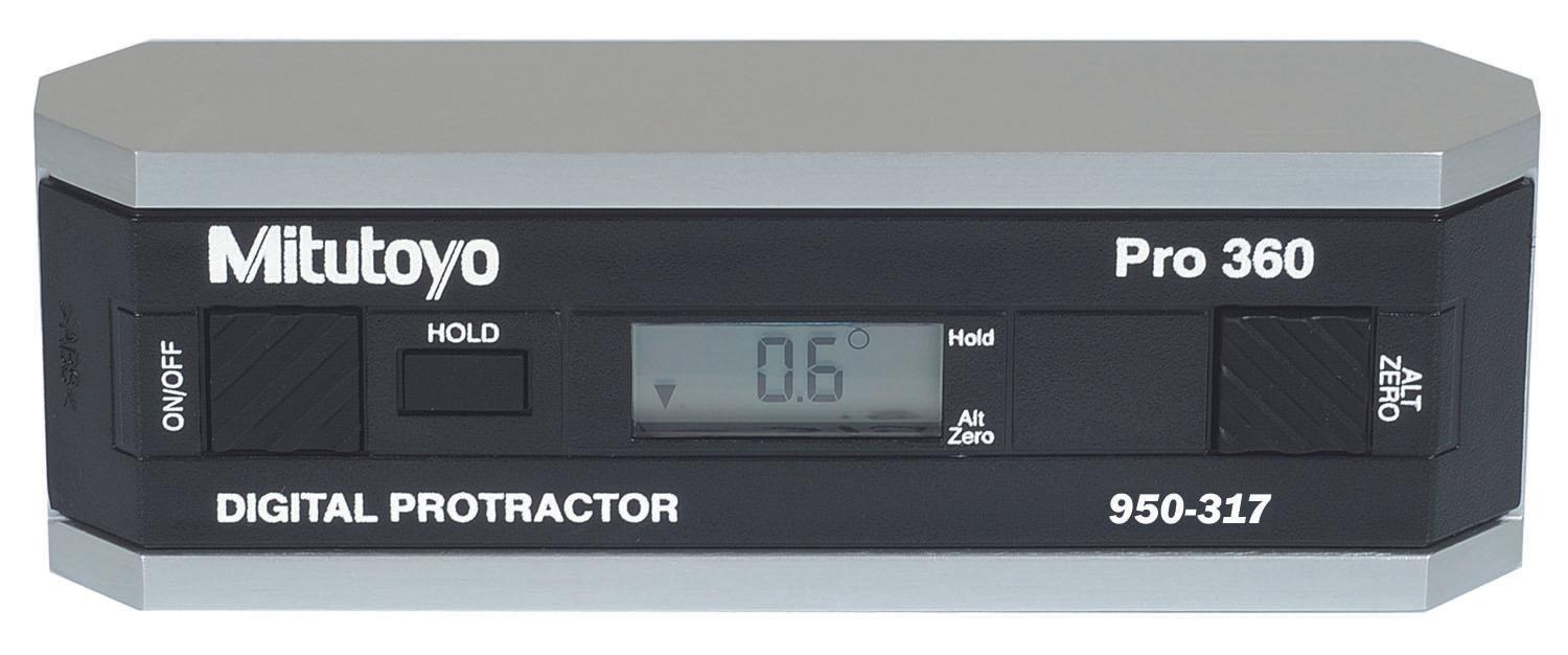 Mitutoyo, 950-317, Pro 360 Digital Protractor, .1 Degree Resolution 