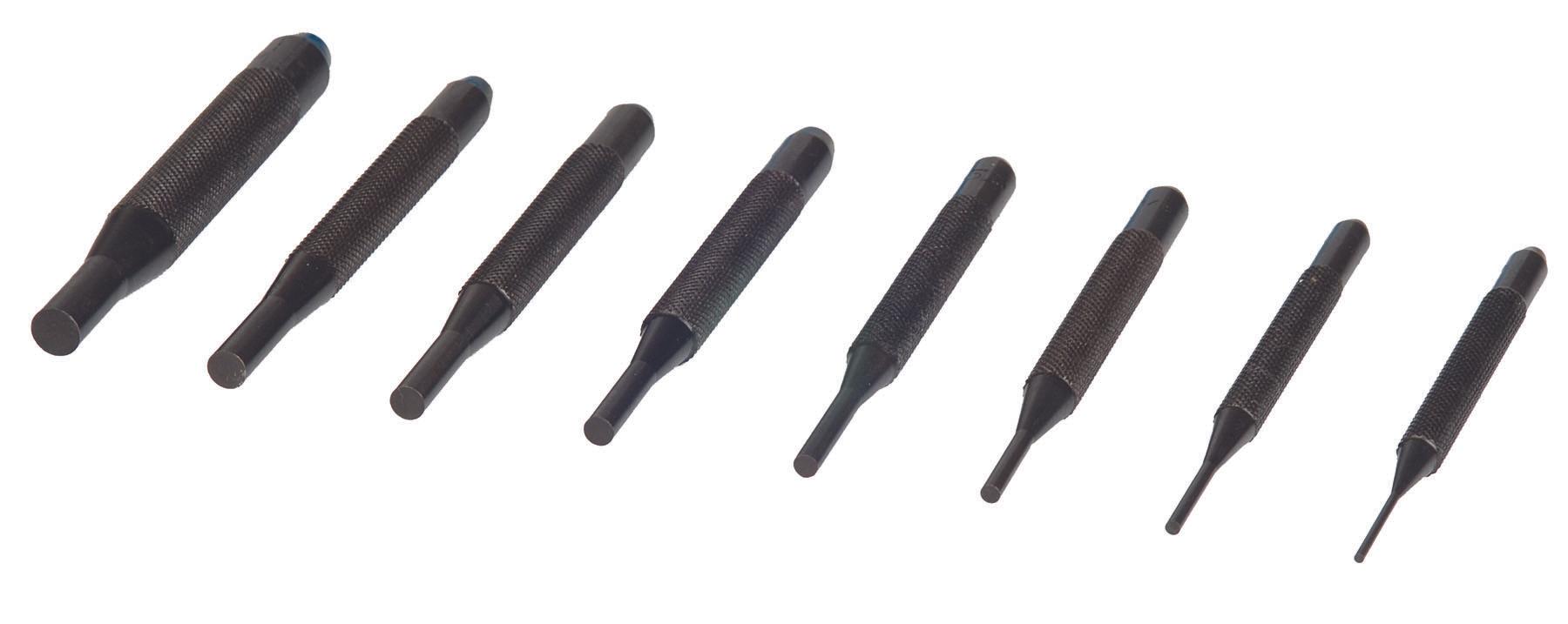 Mitutoyo, 985-119, 4 In Drive Pin Punch Set, 8 pieces (1/16, 3/32, 1/8, 5/32, 3/16, 7/32, 1/4, 5/16)