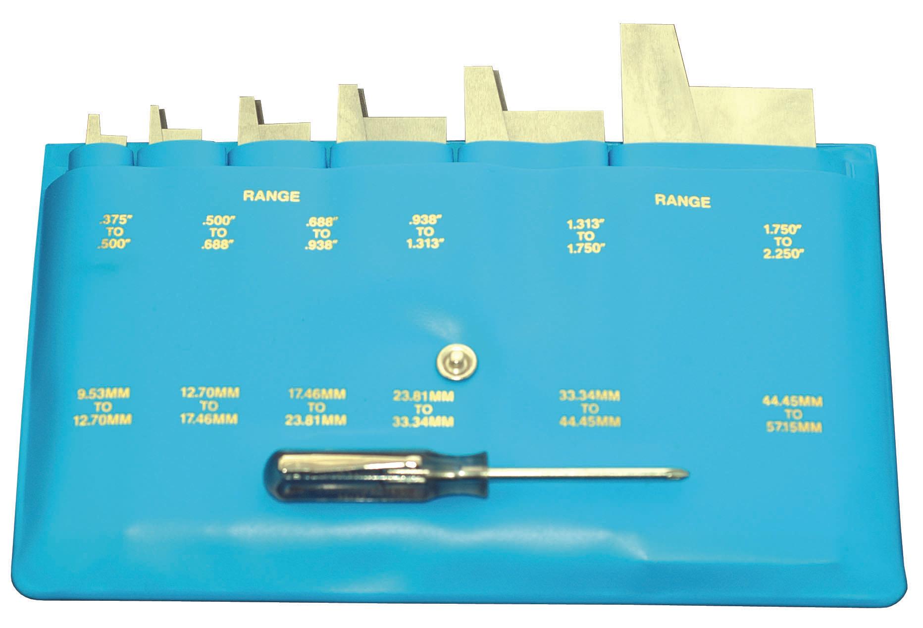 Mitutoyo, 985-131, 3/8 to 2-1/4 In Adjustable Parallels, 6 Piece Set 