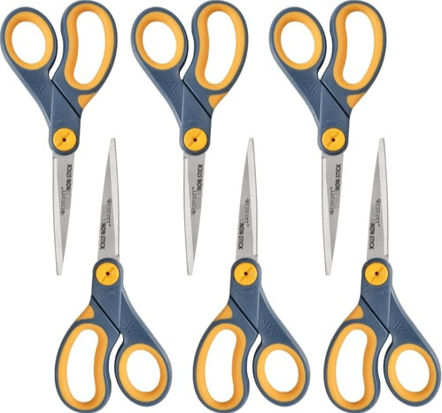 17597 - 8" Non-Stick Titanium Scissors � 6 Pack