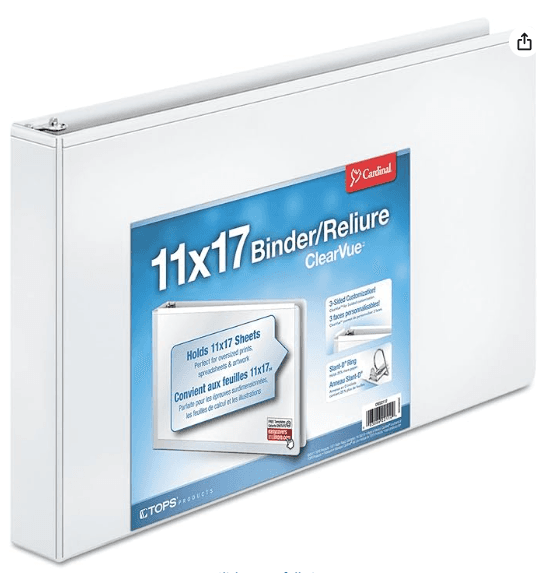 B001PME5R6 - A3 Binder � 1.5" White 3-Ring