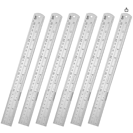 B079D4MJX6 - Classic Steel Ruler � 12" � 6"