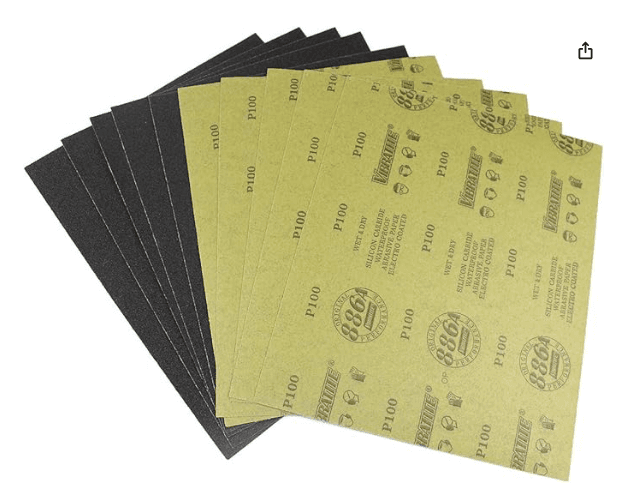 B07WFC9LLC - Sandpaper Sheets � 100 Grit (25 Pack)