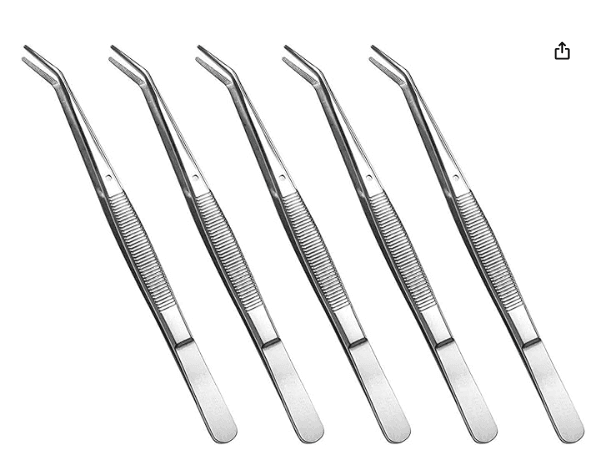 B085DN95RM - Stainless Steel Tweezer Set � 5 Pack