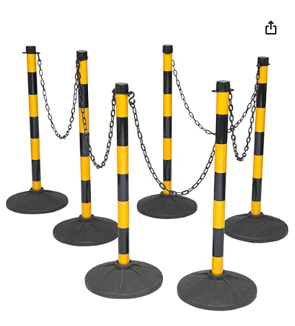 B086VP4S9T - Movable Safety Bollards � 6 Set
