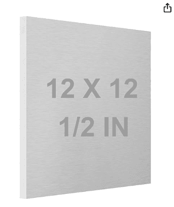 B0CKWSYKKH, (L)12*(W)12*(H)0.5 inch, ALUMINUM