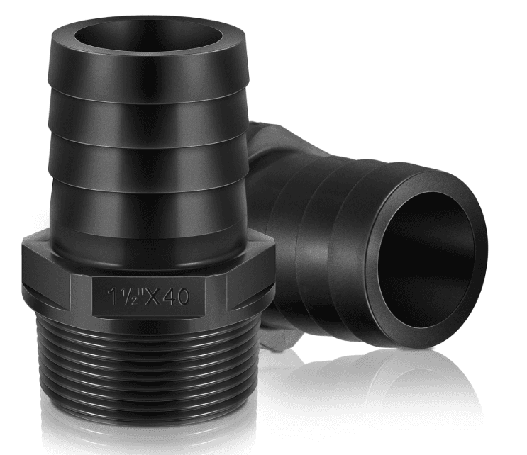 Barbed Fittings-0131, (L)1.5inch, BLACK, ASIN B0D3X56RR1