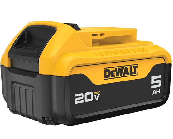 DCB205, 7 x 7 x 3 inch,  20V, 5Ah, ASIN: B00KWRM5Z4
