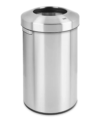 H-11608, ULINE, ?19*(H)32inch, Silver, Stainless Steel, 30gal, 21lbs, Round