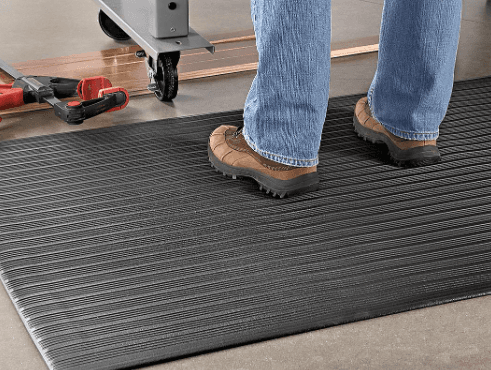 H-881, ULINE, 2' X 3', 5/8" THICKNESS, BLACK & GREY, PVC FOAM, 5.60 LBS, WORK, ANTI-FATIGUE MAT, ESTIMATED SHIPPING FEE $16.50