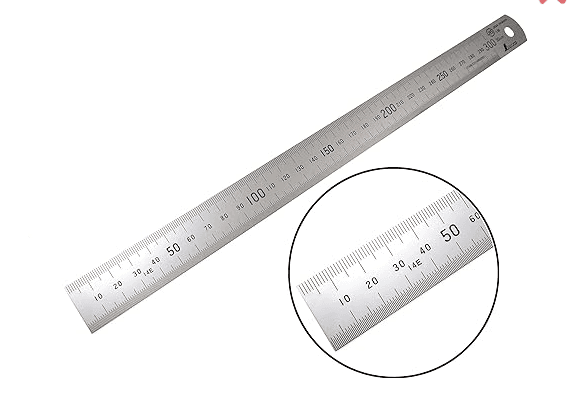 H101-C, 300 mm Rigid, Stainless Steel, 1 Millimeters, W: 25mm, Thick: 1 mm