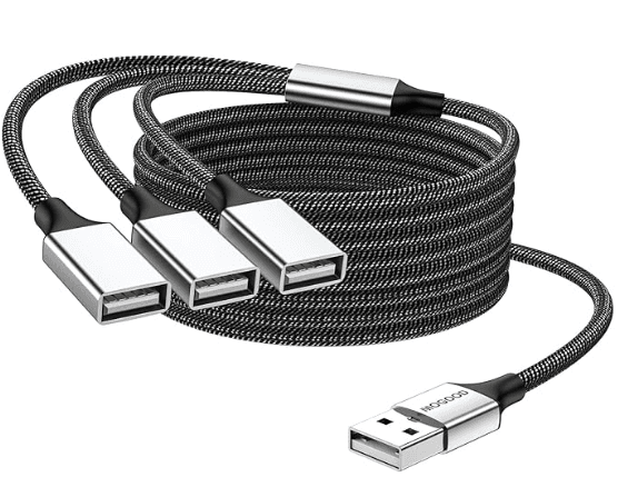 MOGOOD-YC03, 2m, BLACK, ALUMINUM, NYLON, ASIN : B0C4FJZXDD, USB SPLITTER