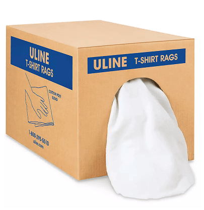 S-21353,  WHITE, 10 Ibs,  STANDARD WHITE, T-SHIRT RAGS