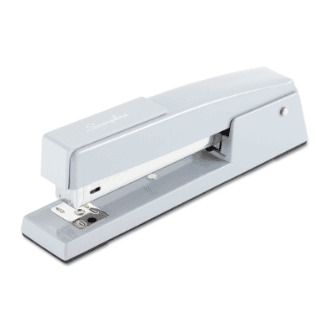 S7074708, (L)7.38*(W)1.69in, SKY BLUE, 30 SHEET CAPACITY, METAL,  JAM FREE