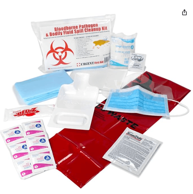 URG-3651, 8 X 10 INCH POLY BAG, MULTI-COLOR, DISPOSAL BAG 24 X 24 INCH, 21 PIECES, ASIN: B072LK6R4R, OSHA 29CFR1910.1030(d)(3)(i)