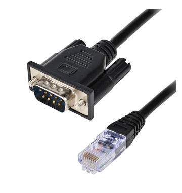 GU13, 9.8Ft, DB9 9-Pin, Ethernet LAN Console Cable, Male to RJ45 Female Cat5, ASIN B01M9COPMA