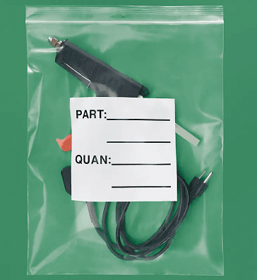 S-3489, 12 x 15", 100% Virgin LDPE, 500 pk, Reclosable Parts Bags, S-3489